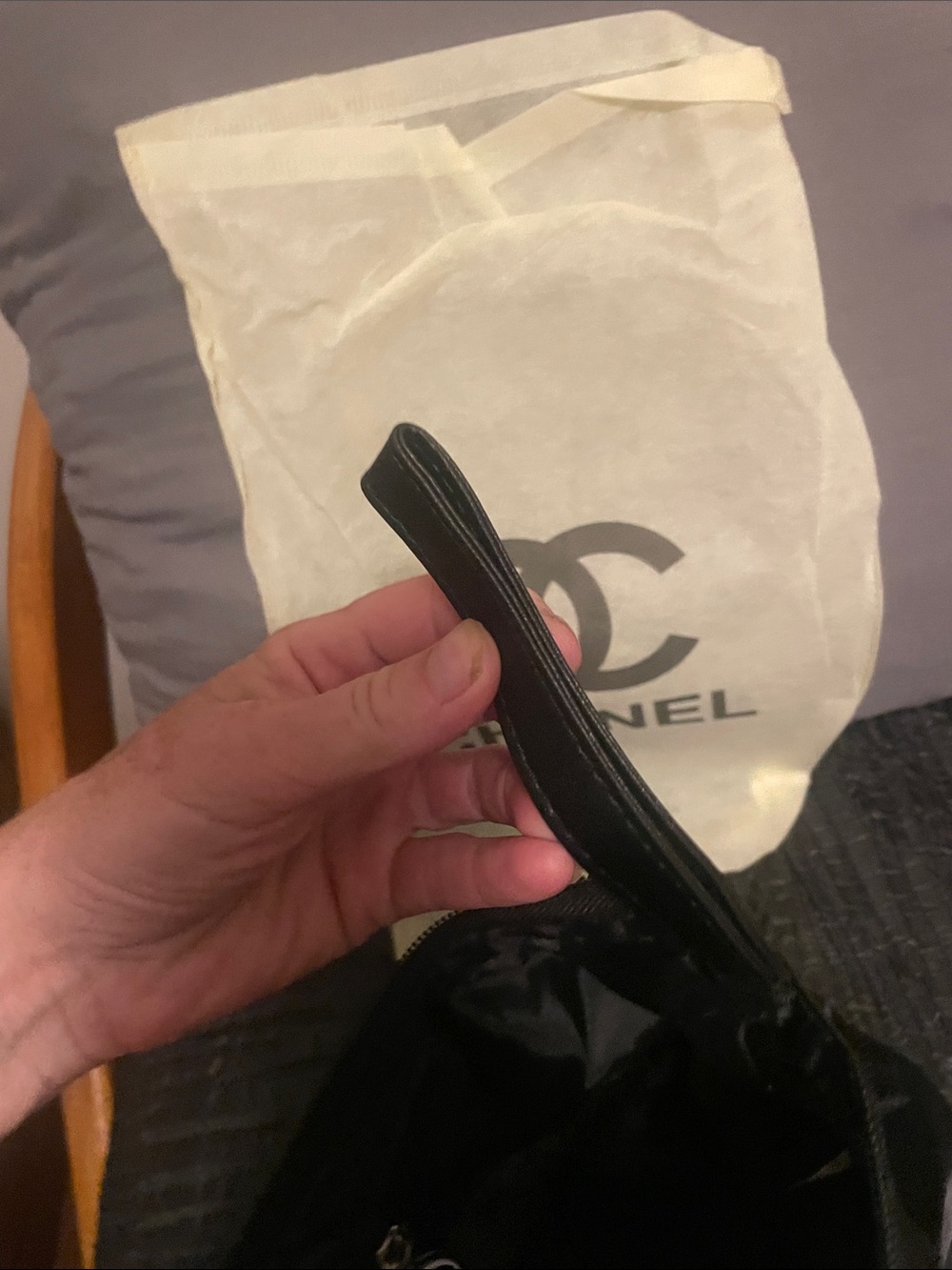 GWP Black Nylon Toiletry Pouch with White CC Logo - Picture 6 of 17